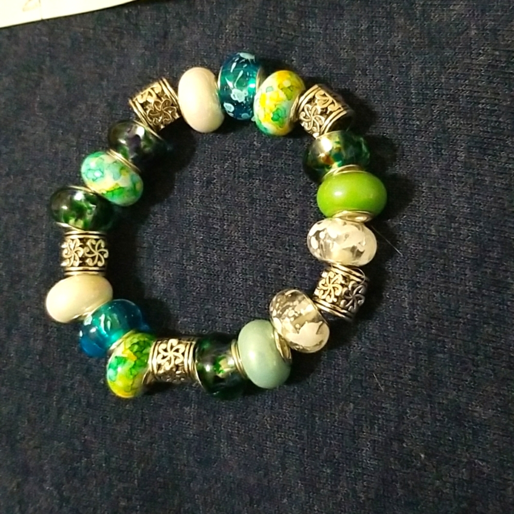 European glass + 925 silver